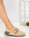Papuci Dama cu Talpa Joasa 5LE36 KHAKI | MEI