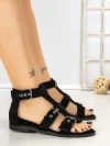 Sandale Dama cu Talpa Joasa 5LE26 BLACK | MEI
