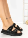 Papuci Dama cu Talpa Joasa 5LE106 ALL BLACK | MEI