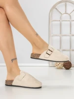 Papuci Dama cu Talpa Joasa 5LE37 BEIGE | MEI