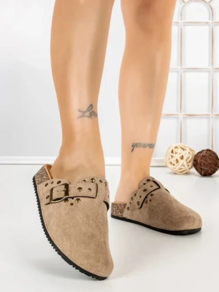 Papuci Dama cu Talpa Joasa 5LE108 KHAKI | MEI