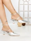 Pantofi Stiletto A-3248 SILVER | BUONAROTTI