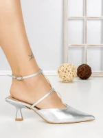 Pantofi Stiletto A-3248 SILVER | BUONAROTTI