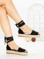 Sandale Dama cu Platforma G1738 BLACK | GALLEVANI