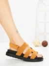 Sandale Dama cu Platforma FF-81 CAMEL | EMAS