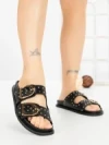 Papuci Dama cu Talpa Joasa 1-829 BLACK | VIVIRICH