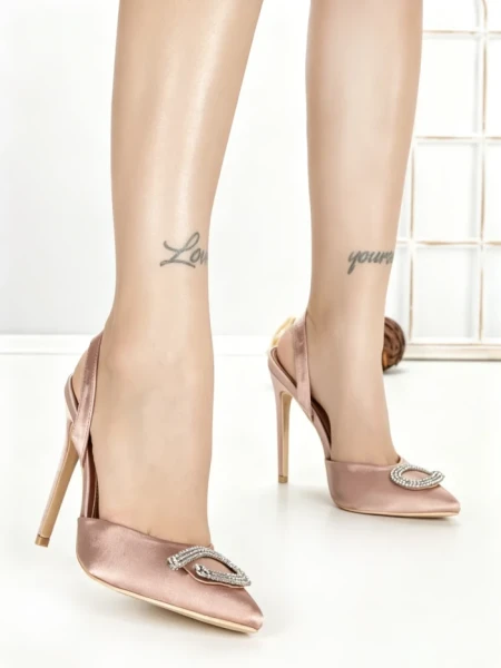 Pantofi Stiletto P-1280 CHAMPAGNE | STEPHAN