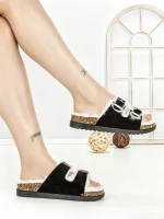 Papuci Dama cu Talpa Joasa WSL-200 BLACK | STEPHAN