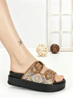 Papuci Dama cu Platforma SS-162 CAMEL | STEPHAN