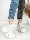 Pantofi Sport Dama cu Platforma 3606-1 WHITE | MEI