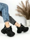 Pantofi Sport Dama cu Platforma 6580-5 BLACK | MEI