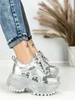 Pantofi Sport Dama cu Platforma 6580-5 SILVER | MEI