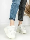 Pantofi Sport Dama cu Platforma 3570 WHITE | MEI