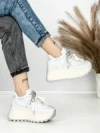 Pantofi Sport Dama cu Platforma 3570 SILVER | MEI