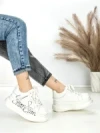 Pantofi Sport Dama din piele naturala 719-2 SILVER | PANTOFUL
