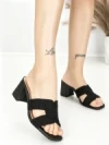 Papuci Dama cu Toc 55-A54 BLACK | GIVANA