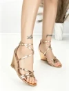 Sandale Dama cu Platforma BE-6013 CHAMPAGNE | BEUE SHOES
