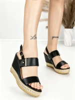 Sandale Dama cu Platforma BE-9023 BLACK | BEUE SHOES