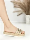 Papuci Dama cu Talpa Joasa BE-6073 GOLD | BEUE SHOES