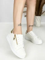 Sneakers Dama BK-56-5 WHITE-GOLD | ABLOOM