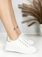 Дамски кецове BK-52-6 Бял-Сребро | Abloom » MeiMall.bg