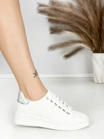 Дамски кецове BK-52-6 Бял-Сребро | Abloom » MeiMall.bg