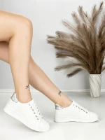 Дамски кецове BK-52-6 Бял-Сребро | Abloom » MeiMall.bg