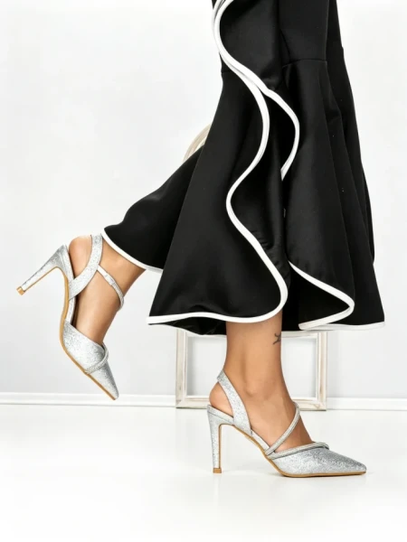 Pantofi Stiletto K702 SILVER | ABLOOM
