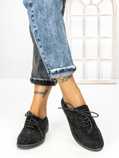 Pantofi Casual Dama JN-669 BLACK | ABLOOM