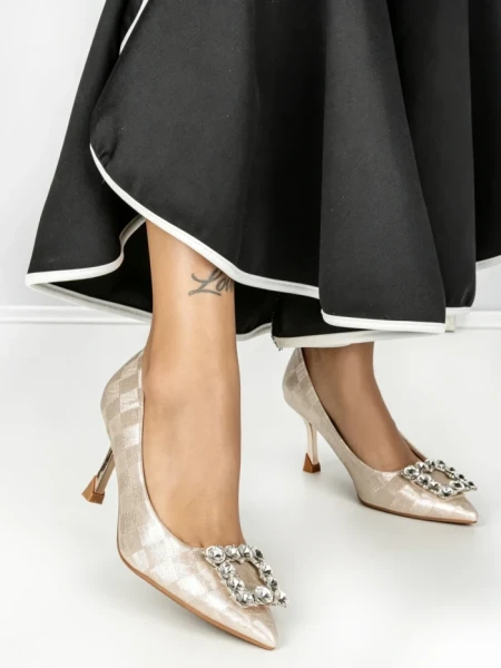 Pantofi Stiletto L8569P CHAMPAGNE | ABLOOM