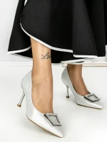 Pantofi Stiletto A7847-1 SILVER | ABLOOM