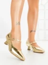 Pantofi cu Toc mic JM269E ORO | ANNALISE