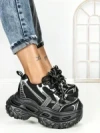 Pantofi Sport Dama cu Platforma 7917-129 BLACK | MEI