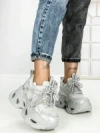 Pantofi Sport Dama cu Platforma 3606 GREY | MEI