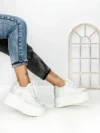 Pantofi Sport Dama cu Platforma 6520 WHITE | MEI