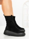 Ghete Dama cu Platforma 5AH66 ALL BLACK | MEI