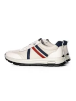 Pantofi Sport Barbati din piele naturala 21835 WHITE-BLUE | ADVANCER