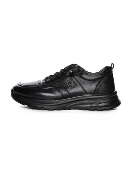 Pantofi Sport Barbati din piele naturala 82080 BLACK | ADVANCER