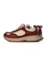 Pantofi Sport Dama din piele naturala A10018 CREAM-RED | ADVANCER