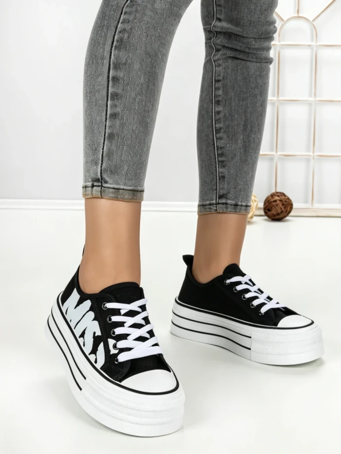 Tenisi Dama 810-4A BLACK-WHITE | RED JIN