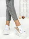 Tenisi Dama 810-4C WHITE-BEIGE | RED JIN