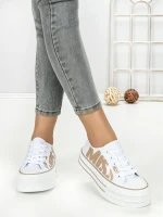 Tenisi Dama 810-4C WHITE-BEIGE | RED JIN