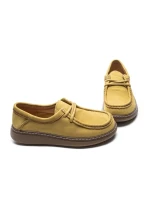 Pantofi Casual Dama din piele naturala 898 YELLOW | ADVANCER