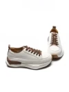 Pantofi Sport Dama din piele naturala BG08 CREAM-COFFEE | ADVANCER