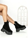 Ghete Dama cu Platforma 68WL7 BLACK | MEI