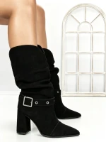 Ghete Dama din piele naturala 6GS9 BLACK | PANTOFUL