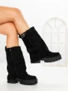 Ghete Dama cu Platforma 6AH27 BLACK | MEI