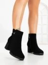 Botine cu Toc Gros 6AH33 BLACK | MEI