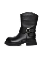 Ghete Dama din piele naturala 5160-2 BLACK | ADVANCER
