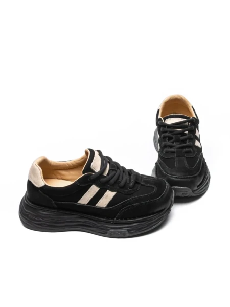 Pantofi Sport Dama din piele naturala A7068 BLACK | ADVANCER
